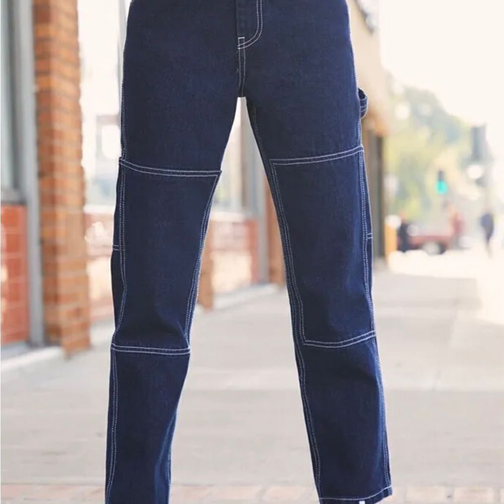 Brandy Melville J Galt Ariana Dark Wash Painter Jeans NWT Small